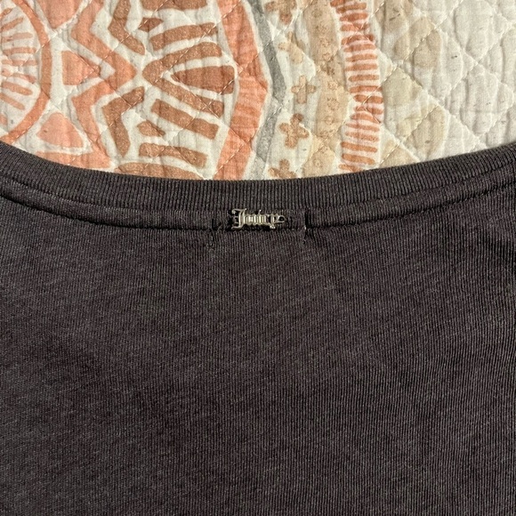 Juicy Couture High Heels Sweater Shirt Gray Sequin Large - Picture 4 of 6